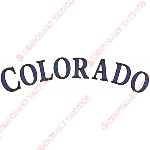 Colorado Rockies Customize Temporary Tattoos Stickers NO.1573